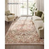 SONGMICS HOME Vintage kilimas 160 x 230 cm, pūkuotas, kapučino spalvos