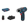 Akumuliatorinis suktuvas-gręžtuvas, Bosch GSR 12V-15, 2x2,0 Ah Li-Ion + L-Boxx