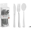 24 sidabrinių plastikinių stalo įrankių rinkinys, 24×8.2×5 cm, 10683, Kinvara