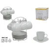 6 puodelių su lėkštutėmis ir stovu rinkinys, 20,5 x 19 x 15 cm, KITCHEN&GO