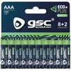 GSC EcoPlus alkaline LR03 (AA) šarminės baterijos, 10 vnt./pakuotėje, 106000054