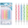 Pastel dots gimtadienio žvakutės, 8 vnt., 9 x 17 x 1, 62075, RAVI Decor