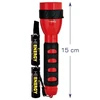 Raudonas žibintuvėlis su 5 LED, ilgis 15 cm, 4003557, Heitech