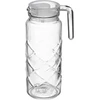 Stiklinis ąsotis su dangčiu, 1 L, raštas 3, 14 x 9 x 24 cm, 47955, GALICJA