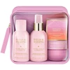 Baylis & Harding Jojoba, Vanilla & Almond Oil Travel Wash Bag Giftset in Clear