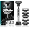 Barzdaskutė Gillette Mach3 Charcoal Skustuvas Vyrams, 1 Gillette Skustuvas + 6 Keičiamos Galvutės