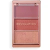 „Makeup Revolution Blush Icon“ matinių skaistalų paletė, šviesinamoji paletė „Aura Points Rose“, 11,5 g