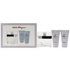Salvatore Ferragamo F By Salvatore Ferragamo For Men 3 Pc Gift Set Including 34oz Eau De Toilette Purškiklis 25oz Dušo želė And 25oz After Shave Balm