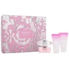Versace Bright Crystal rinkinys moterims (EDT, 50 ml + kūno losjonas, 50 ml + dušo želė, 50 ml)