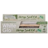 White Glo Baltas Glo Hemp Seed Oil Dantų balinanti dantų pasta su kanapių aliejumi 150g/115ml + bambuko dantų šepetėlis
