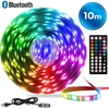 10 m RGB LED juostelė su „Bluetooth“ ir pulteliu, LED juosta su nuotoliniu valdymu, spalvota LED lemputių juostelė