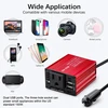 12 V į 220 V automobilinis maitinimo keitiklis 150 W, DC į AC konverteris, 1 kintamosios srovės lizdas, dvigubas USB automobilinis įkroviklis adapteris, automobilinis įtampos keitiklis, 12 V į 220 V inverteris