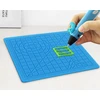 3D rašiklio kilimėlis 177x177 mm, mėlynas, karščiui atsparus silikoninis kilimėlis su 2 pirštų apsaugomis, 3D piešimo kilimėlis, silikoninis 3D rašiklio pagrindas, 3D rašiklio apsauginis kilimėlis