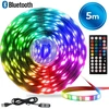 5 m RGB LED juostelės su „Bluetooth“ valdymu ir pulteliu, LED šviesos juosta, LED lemputių juosta, LED švieselių juostelė, RGB šviesos juostelė