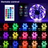 5 m RGB LED juostų šviesa, USB maitinama, su nuotolinio valdymo pulteliu, RGB LED juosta, LED šviesos juosta, USB LED juosta, LED lemputės juosta