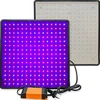 Augalo lempa, pilnas spektras, šviesos panelė 225 LED raudona mėlyna, hidroponikai, 295x300 mm, augalų šviestuvas, LED lempa augalams, LED panelė augalams, pilno spektro LED lempa augalams