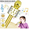 Belaidis auksinis karaokės mikrofonas, vaikų karaokės mikrofonas, „Bluetooth“ karaokės mikrofonas, karaokės mikrofonas vaikams, belaidis karaokės mikrofonas, auksinis karaoke mikrofonas