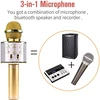 Belaidis auksinis karaokės mikrofonas, vaikų karaokės mikrofonas, „Bluetooth“ karaokės mikrofonas, karaokės mikrofonas vaikams, belaidis karaokės mikrofonas, auksinis karaoke mikrofonas