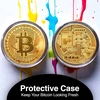 Bitkoino suvenyrinė moneta, blokų grandinės eros atminimo dovana, rafinuotas dizainas, graviruotos detalės, 40 mm skersmuo, bitkoino moneta, bitcoin moneta, bitkoino suvenyras, kriptovaliutos moneta