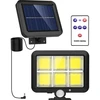 Saulės LED apsauginis šviestuvas, saulės judesio jutiklio šviestuvas, lempa su saulės baterija, 120 LED, saulės LED lauko lempa, saulės LED prožektorius, saulės LED šviestuvas su judesio jutikliu