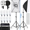 Softbox apšvietimo rinkinys 235 cm, softbox šviesa 2 vnt./komplektas, studijinis apšvietimo rinkinys, softboksų rinkinys, softbox lempos komplektas, studijinės šviesos rinkinys
