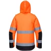 Aukščiausios kokybės PORTWEST C469 3 viename striukė, Dydis: XXXL, Pw spalvos: Oranžinis/Juodas
