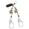 Dvigubas saugos lynas PORTWEST FP81 su karabinais, 2.5 m, Pw spalvos: Juodas/Oranžinis