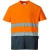 Dvispalviai medvilniniai PORTWEST S173 marškinėliai trumpomis rankovėmis, Dydis: 4XL, Pw spalvos: Oranžinis/Navy