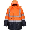Gero matomumo 7 viename kontrastinga kelininko striukė Portwest S426, Dydis: 4XL, Pw spalvos: Oranžinis/Navy