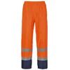 Gero matomumo klasikinės kontrastingos PORTWEST H444 kelnės nuo lietaus, Dydis: XS, Pw spalvos: Oranžinis/Navy