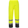Gero matomumo klasikinės kontrastingos PORTWEST H444 kelnės nuo lietaus, Dydis: 6XL, Pw spalvos: Geltona/Juodas