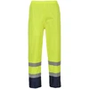 Gero matomumo klasikinės kontrastingos PORTWEST H444 kelnės nuo lietaus, Dydis: XS, Pw spalvos: Geltona/Navy