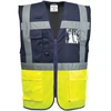 Gero matomumo kontrastinė PORTWEST C276 vadovo liemenė, Dydis: 4XL, Pw spalvos: Geltona/Navy