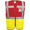 Gero matomumo kontrastinė PORTWEST C276 vadovo liemenė, Dydis: XL, Pw spalvos: Geltona/Navy