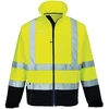 Gero matomumo kontrastinga PORTWEST S425 Softshell striukė, Dydis: L, Pw spalvos: Geltona/Navy
