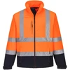 Gero matomumo kontrastinga PORTWEST S425 Softshell striukė, Dydis: XL, Pw spalvos: Oranžinis/Navy