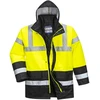 Gero matomumo kontrastinga PORTWEST S466 kelininko striukė, Dydis: XS, Pw spalvos: Geltona/Juodas