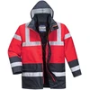 Gero matomumo kontrastinga PORTWEST S466 kelininko striukė, Dydis: XXL, Pw spalvos: Raudona/Navy