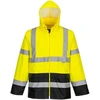 Gero matomumo kontrastingų spalvų PORTWEST H443 striukė nuo lietaus, Dydis: XL, Pw spalvos: Oranžinis/Navy