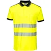 Gero matomumo Polo marškinėliai Portwest T180, Dydis: XXL, Pw spalvos: Geltona/Juodas