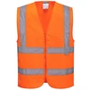 Gero matomumo PORTWEST C375 liemenė su atspindinčia juosta ir užtrauktuku, Dydis: XS, Pw spalvos: Oranžinis
