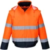 Gero matomumo PORTWEST C464 2 viename kontrastinė Bomber striukė, Dydis: L, Pw spalvos: Oranžinis/Navy