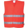 Gero matomumo PORTWEST C474 dvijuostė liemenė, Dydis: S/M, Pw spalvos: Raudona