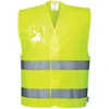 Gero matomumo PORTWEST C475 liemenė su dvipusiu asmens dokumento laikikliu, Dydis: XX/3X, Pw spalvos: Geltona