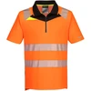 Gero matomumo PORTWEST DX412 polo marškinėliai trumpomis rankovėmis, Dydis: 4XL, Pw spalvos: Oranžinis/Juodas
