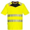 Gero matomumo PORTWEST DX413 sportiniai marškinėliai trumpomis rankovėmis, Dydis: XXXL, Pw spalvos: Geltona/Juodas