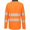 Gero matomumo PORTWEST DX419 polo marškinėliai su užtrauktuku, Dydis: XXL, Pw spalvos: Geltona/Juodas