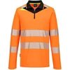 Gero matomumo PORTWEST DX419 polo marškinėliai su užtrauktuku, Dydis: XXL, Pw spalvos: Geltona/Juodas