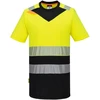 Gero matomumo PORTWEST DX434 sportiniai marškinėliai, Dydis: XL, Pw spalvos: Geltona/Juodas