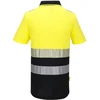 Gero matomumo PORTWEST DX435 polo marškinėliai su užtrauktuku, Dydis: 5XL, Pw spalvos: Oranžinis/Juodas